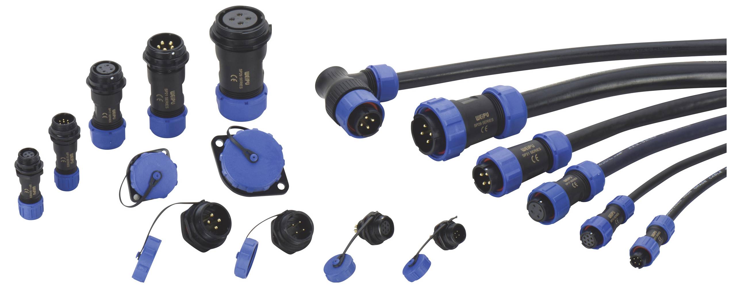 Weipu SP1310 / P 2 I Bullet connector Plug, straight Total number of pins: 2 Series (round connectors): SP13