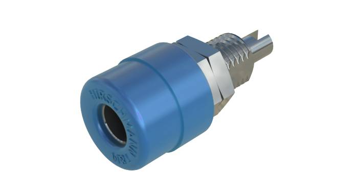SKS Hirschmann BIL 20 Jack socket Socket, vertical vertical Pin diameter: 4 mm Blue