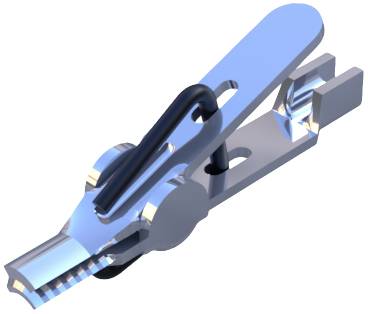 SKS Hirschmann AGF 1 Mini alligator clamp White Max. clamping range: 1 mm Length: 17 mm