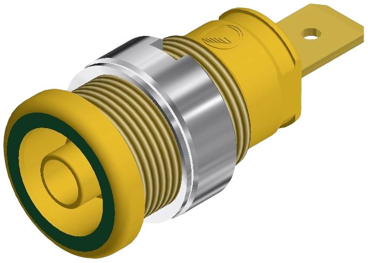 SKS Hirschmann SEB 2620 F6,3 Safety jack socket Socket, vertical vertical Pin diameter: 4 mm Green, Yellow 1 pc(s)