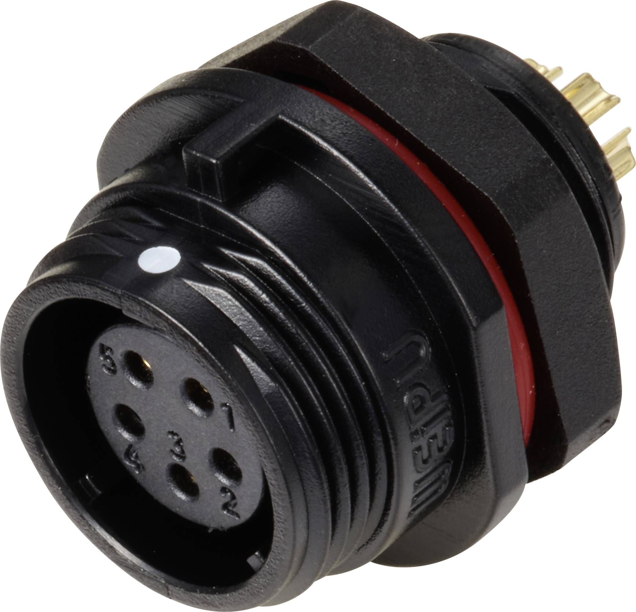 Weipu SP1312 / S 5 Bullet connector Socket, built-in Total number of pins: 5 Series (round connectors): SP13