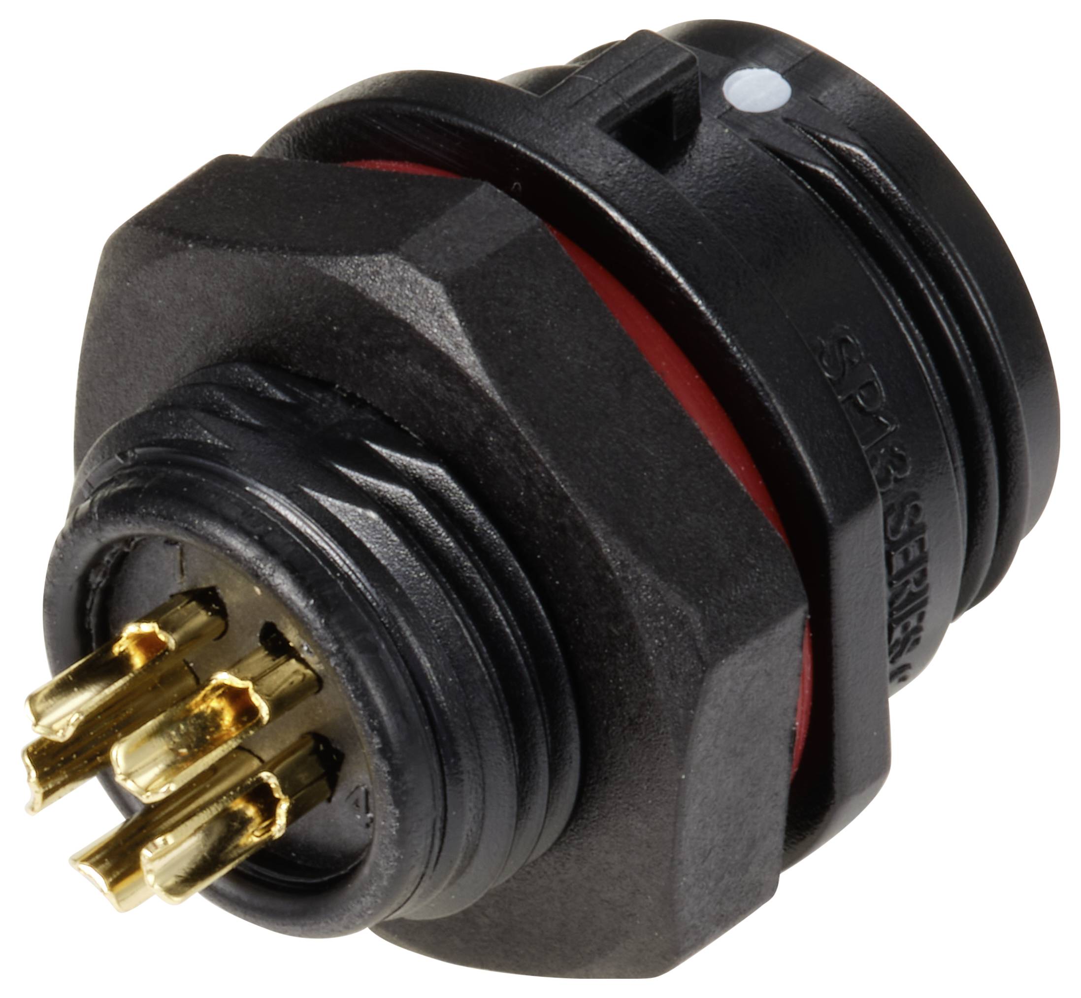 Weipu SP1312 / S 5 Bullet connector Socket, built-in Total number of pins: 5 Series (round connectors): SP13