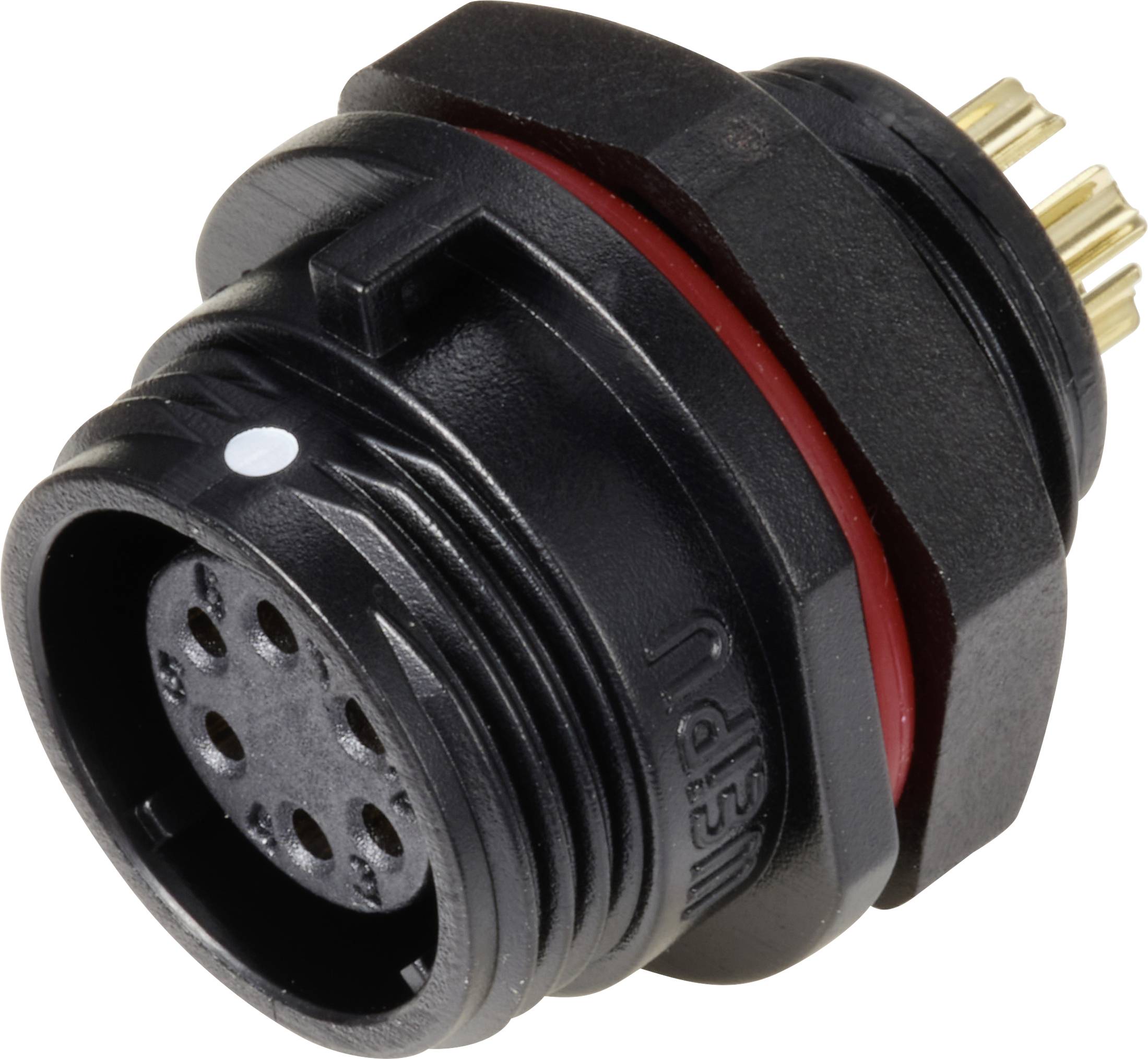 Weipu SP1312 / S 6 Bullet connector Socket, built-in Total number of pins: 6 Series (round connectors): SP13