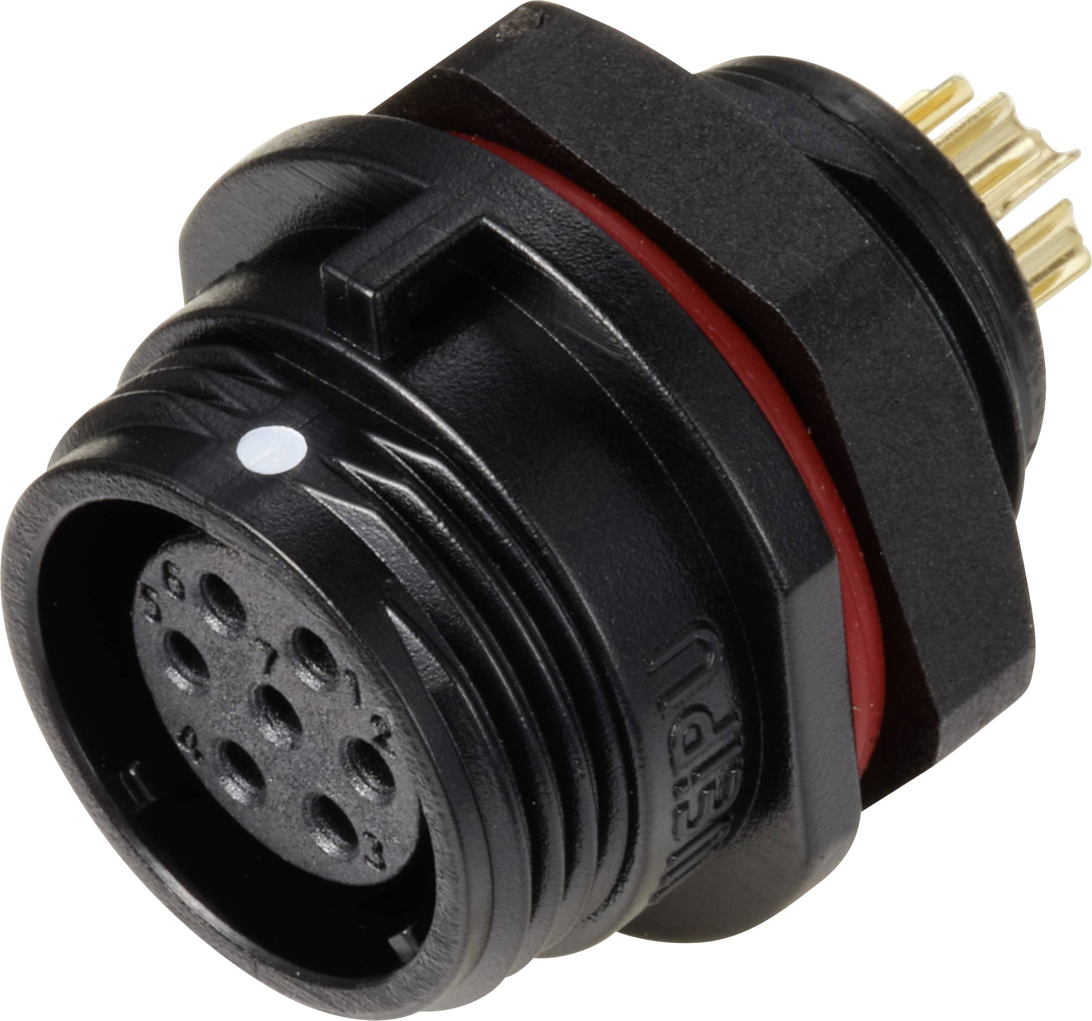 Weipu SP1312 / S 7 Bullet connector Socket, built-in Total number of pins: 7 Series (round connectors): SP13