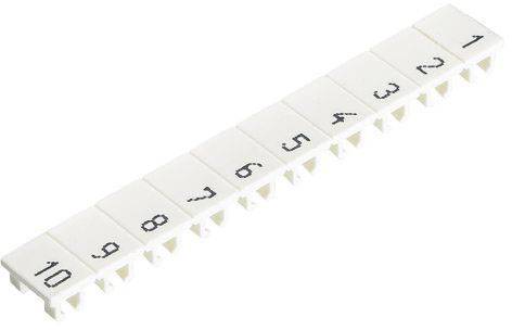 Numbered white cable marker with numbers 1 to 10.