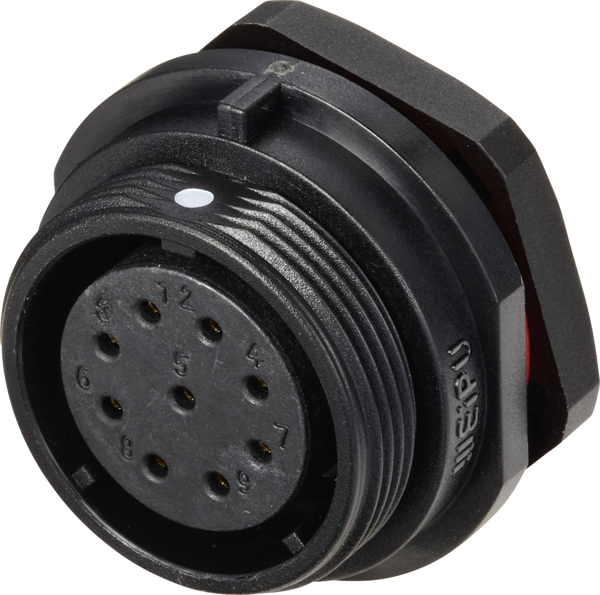 Weipu SP2112 / S 9 Bullet connector Socket, built-in Total number of pins: 9 Series (round connectors): SP21 1 pc(s)