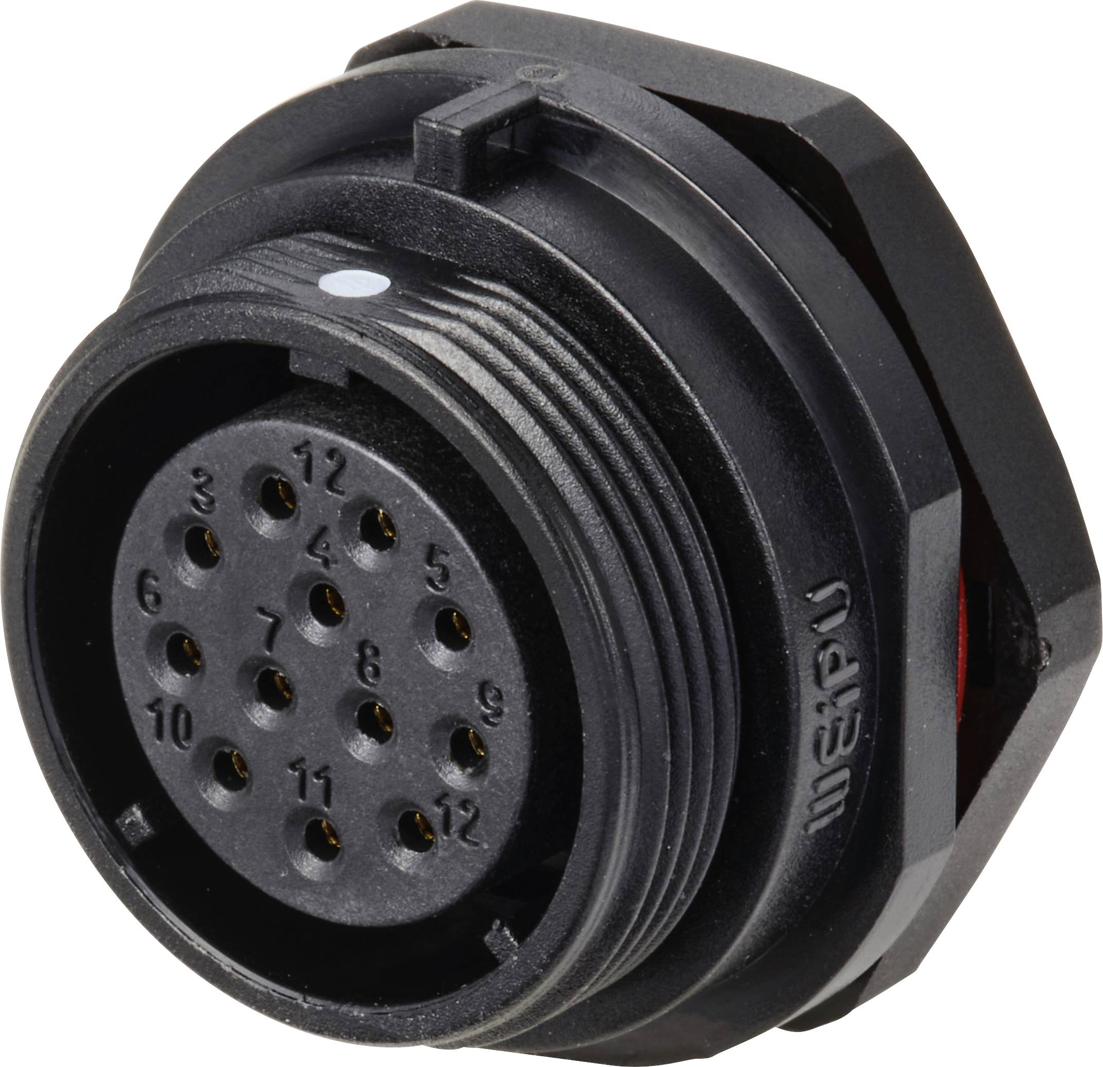 Weipu SP2112 / S 12 Bullet connector Socket, built-in Total number of pins: 12 Series (round connectors): SP21 1 pc(s)