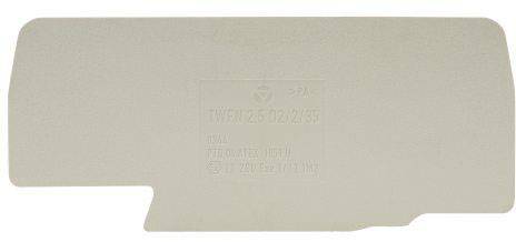 Grey fuse with inscription 'TWEN 2.5 D2 2/25', rated capacity 250V-10A.