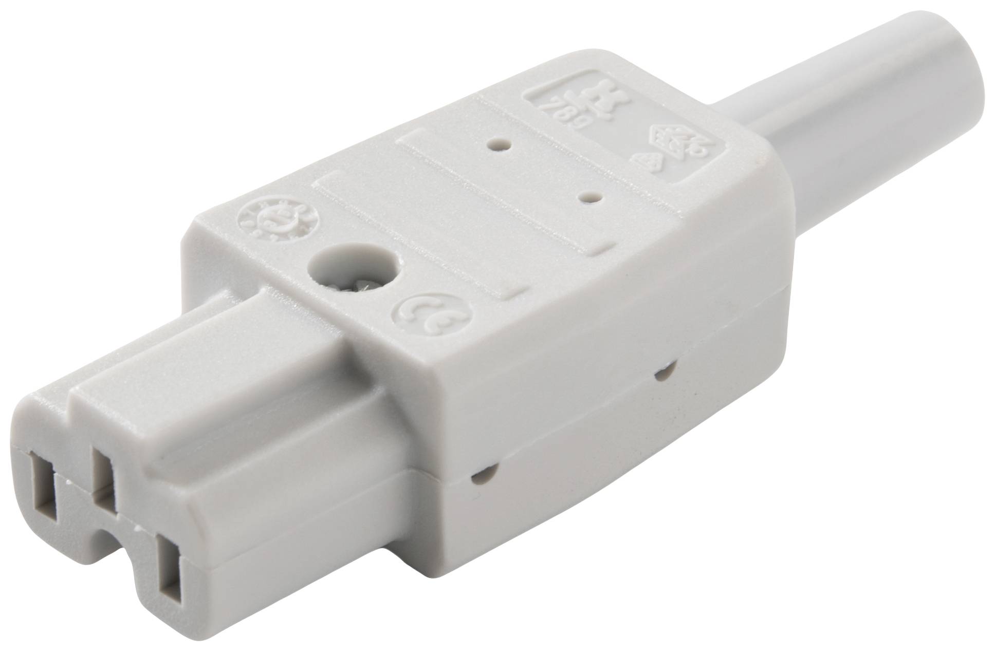 Martin Kaiser 789/gr/C Hot wire connector 789 Socket, straight Total number of pins: 2 + PE 10 A Grey 1 pc(s)