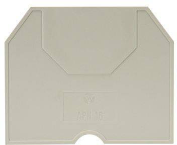 A beige plastic cover with chamfered corners and a central rectangular cutout. Marking: 'APN 116'.