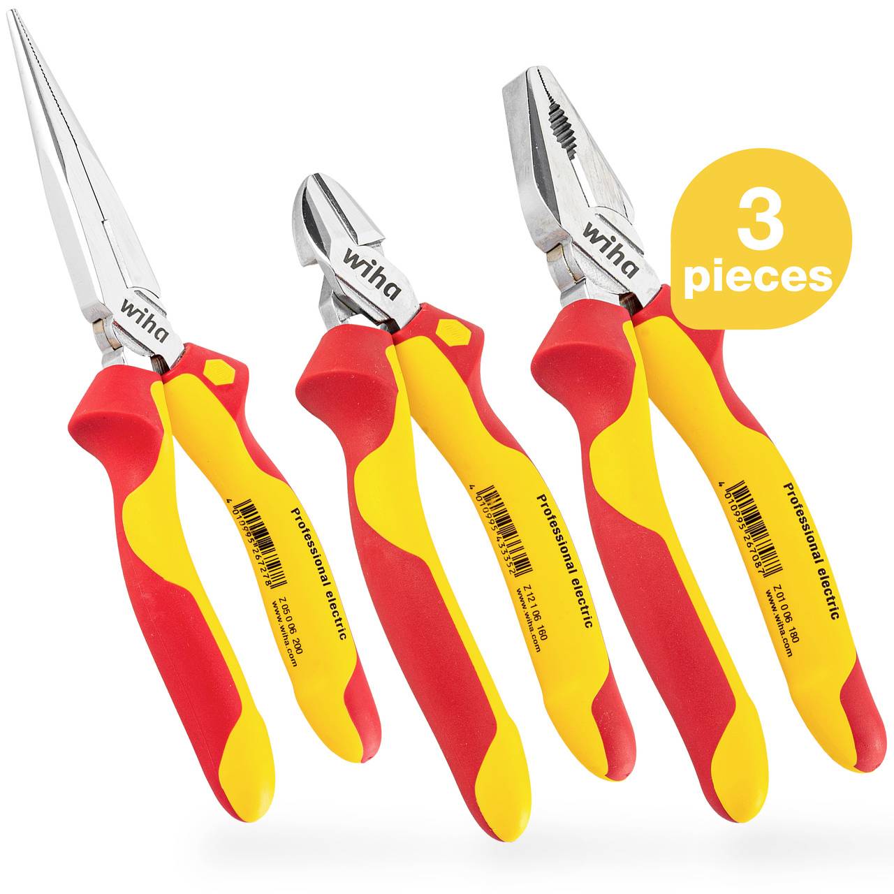 Wiha 26852 VDE Pliers Set 3-piece