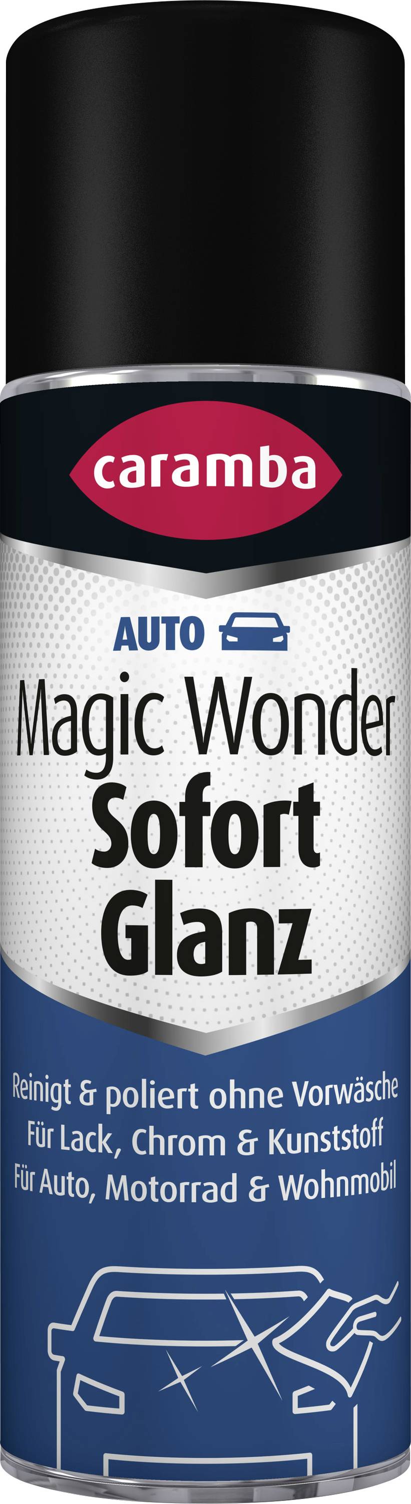 Caramba Auto Magic Wonder Sofft Glanz spray can for cleaning and polishing car paint, chrome, and plastic.