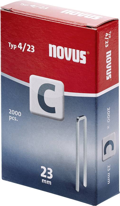 Type 4 narrow crown staples 2000 pc(s) Novus 105109800 Dimensions (L x W) 23 mm x 6 mm