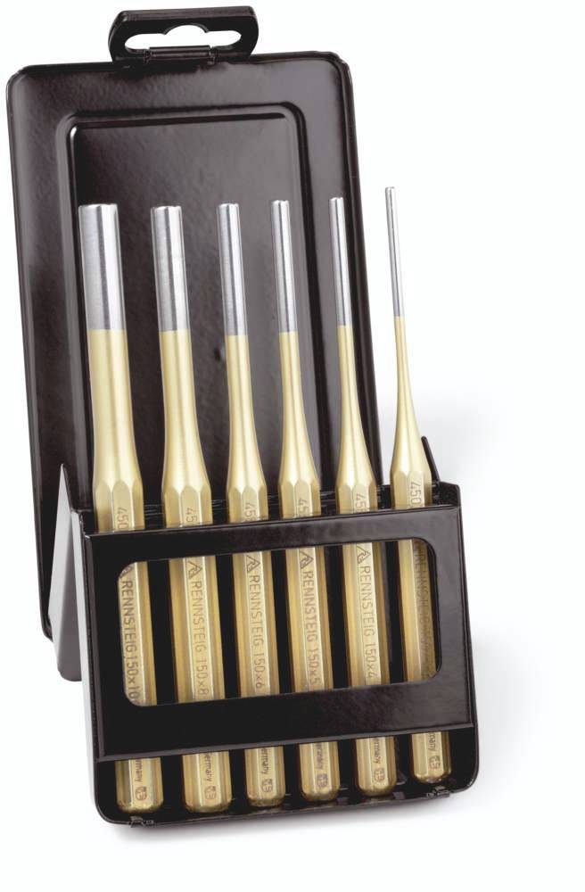 Rennsteig Werkzeuge Cotter pin driver set in metal case 425 160 0