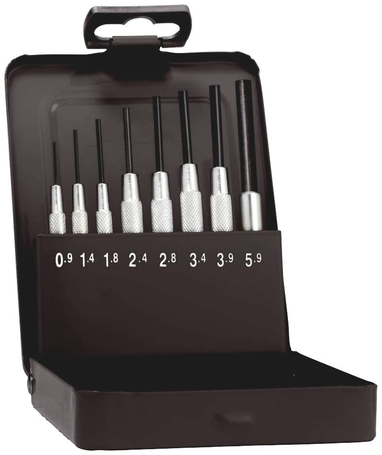 Rennsteig Werkzeuge Cotter pin driver m. Metallkass sleeve set 457 100 5