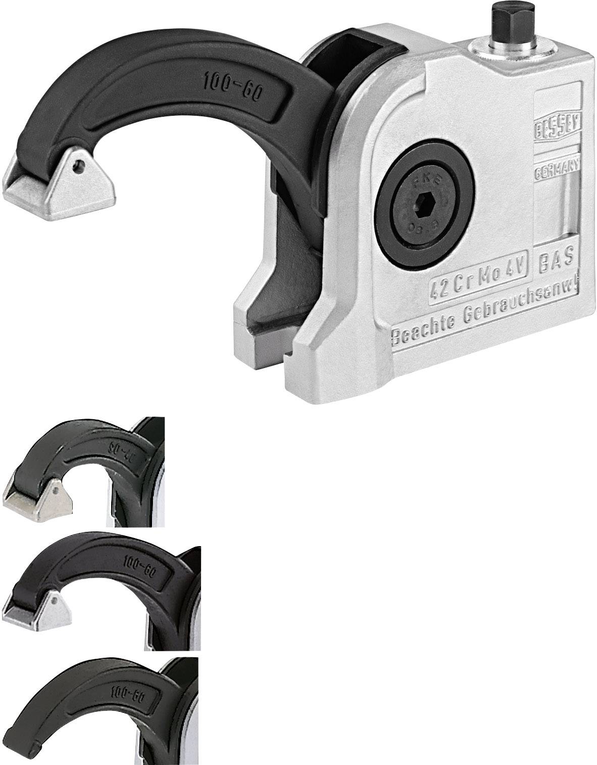 Machine table clamp BAS-C Bessey BAS-C10-6 Span width (max.):97 mm Nosing length:60 mm