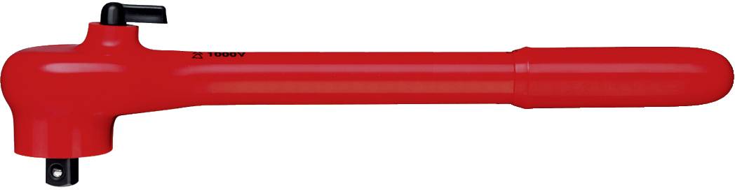 A red isolated torque wrench, suitable for work on electrical installations up to 1000V.