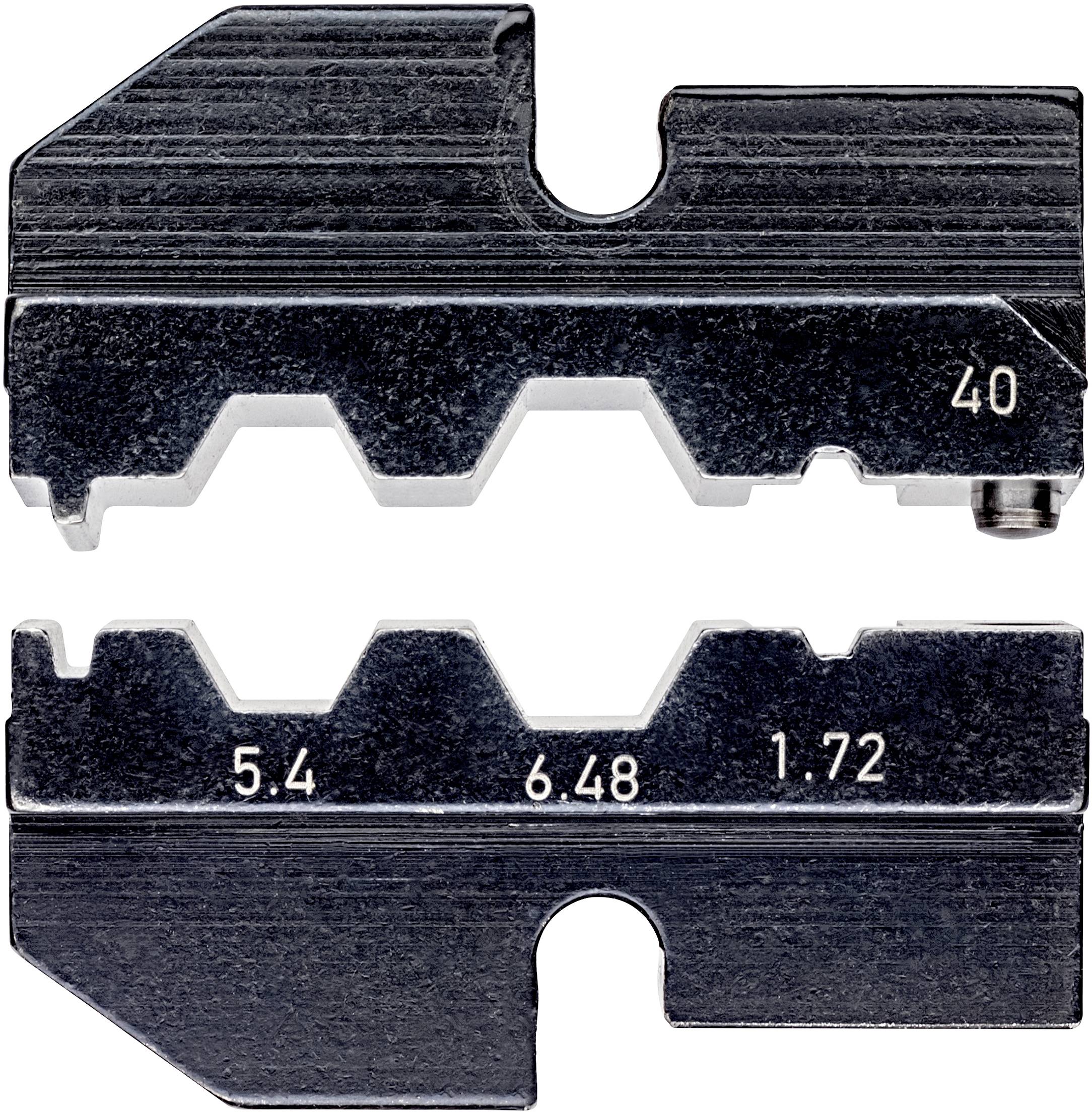 Two metallic precision tools with serrated cutting edges and printed numbers '40', '5.4', '6.48', '1.72'.