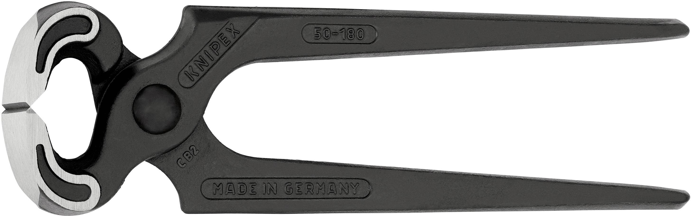 A black metal wire cutters with the inscription 'Made in Germany', used for cutting wire or nails.