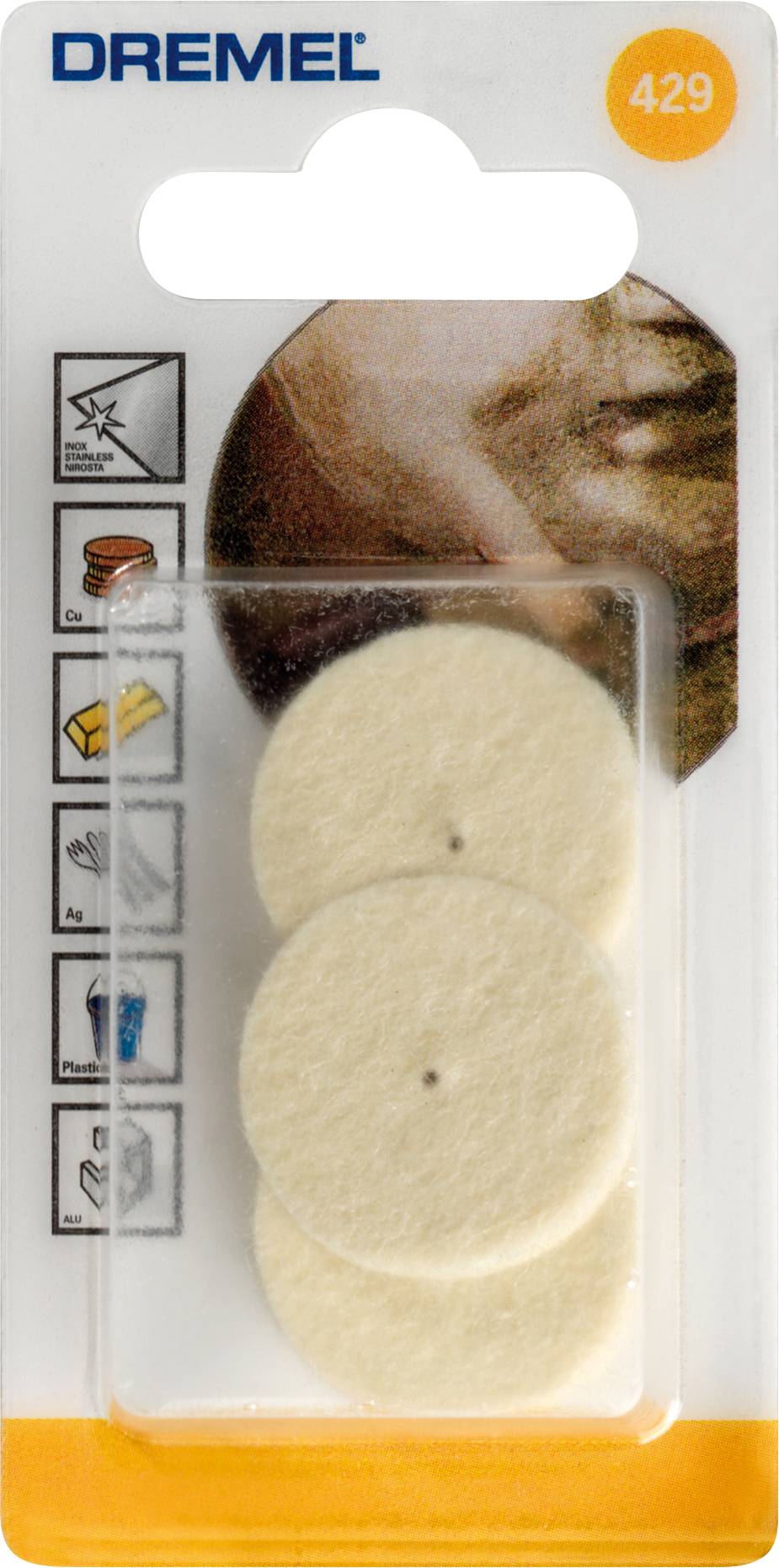 Dremel 26150429JA 26 mm polishing wheel Dremel 429 Shank diameter 3.2 mm 3 pc(s)