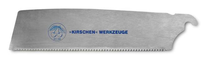 Saw blade with the logo 'KIRSCHEN TOOLS'. Below are two stylised cherries.