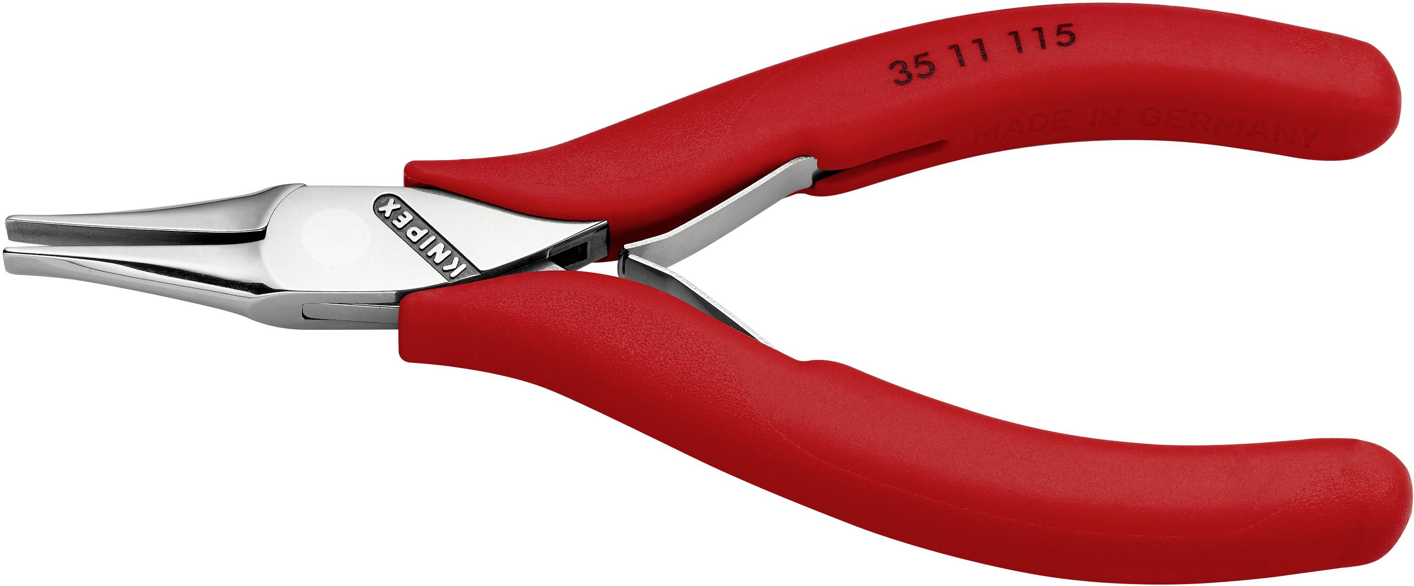 A red pair of pliers with pointed jaws, suitable for gripping and bending wires in craftwork.