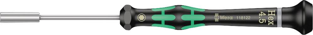 Screwdriver with a black handle and green accents, marked with 'Hex 4x6'.