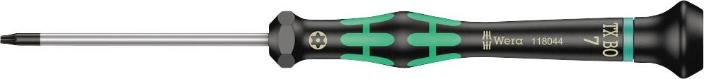 A precision screwdriver with an ergonomic black and green handle and a Torx bit TX7, suitable for delicate screw work.