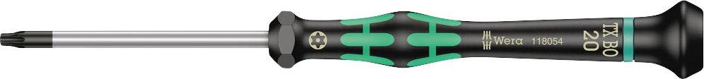 A black screwdriver with a green handle and long blade, suitable for precision work.