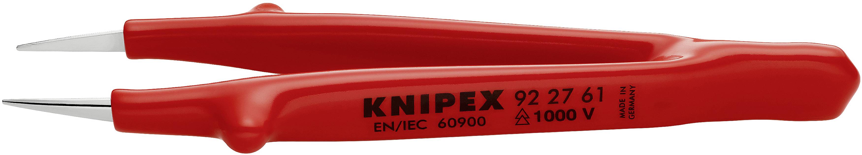 Isolated precision tweezers from Knipex, suitable for work up to 1000 V.