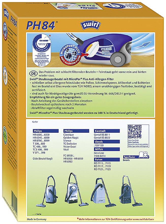 Swirl PH84 AirSpace Vacuum cleaner bag 4 pc(s)