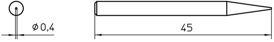 Weller 4SPI15210-1 Soldering tip Needle-shaped Tip size 0.4 mm Content 1 pc(s)