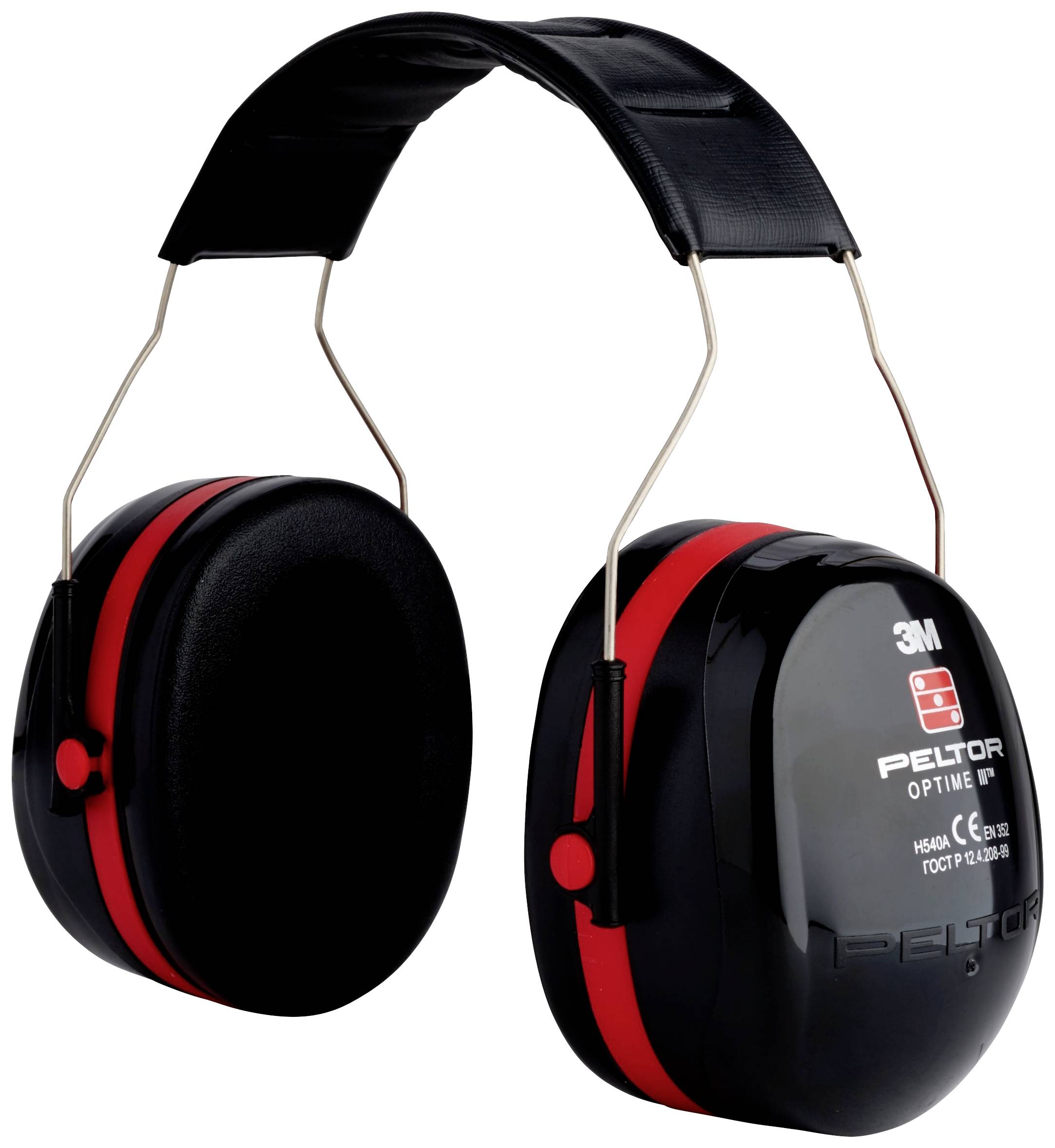 3M Peltor H540A Optime III Ear Defenders Black, Red 1pc.