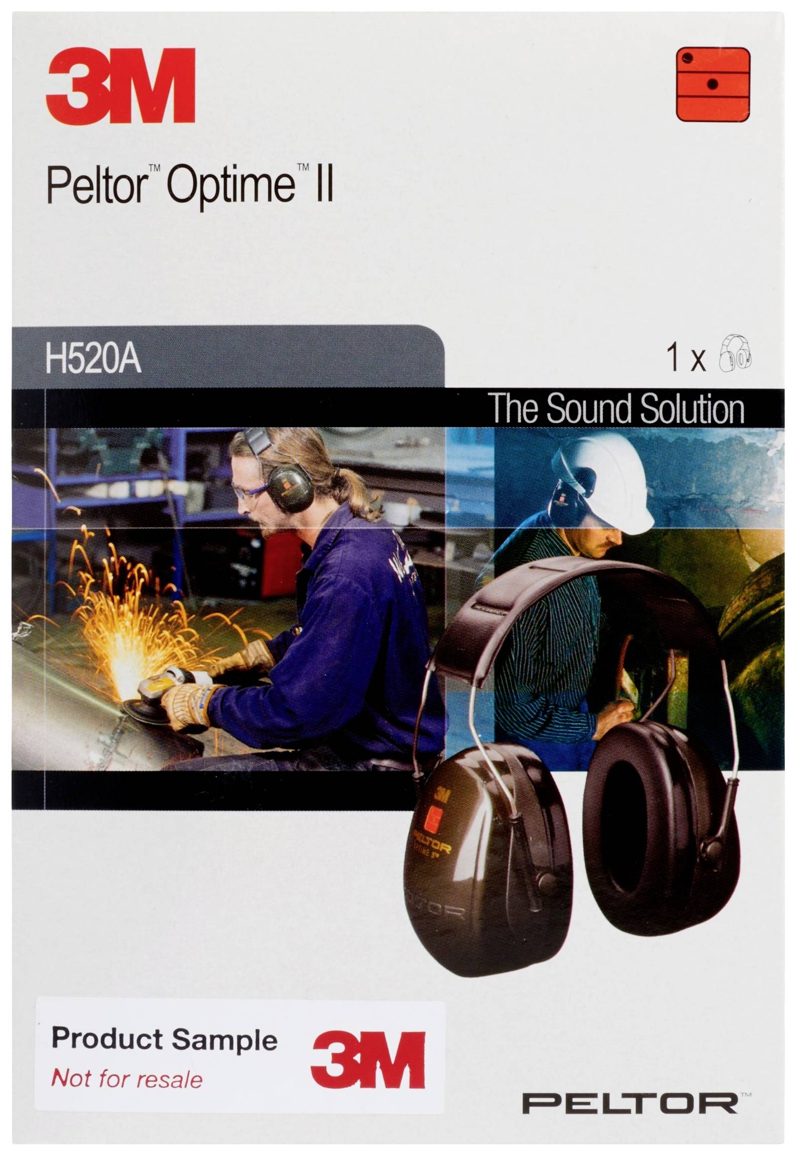 3M Peltor H540A Optime III Ear Defenders Black, Red 1pc.