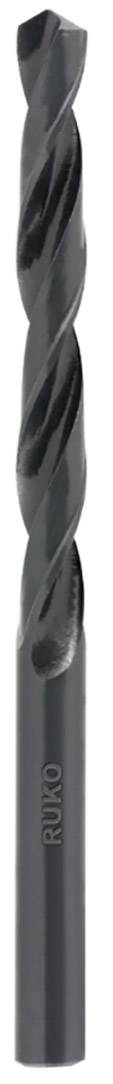 A black metal twist drill bit with a sharp point for drilling into various materials.