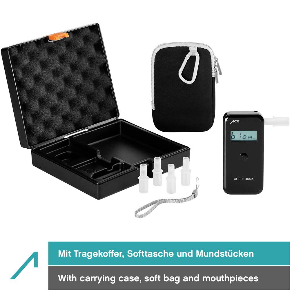 ACE II Basic Plus Breathalyser 0 up to 4 ‰ Incl. display