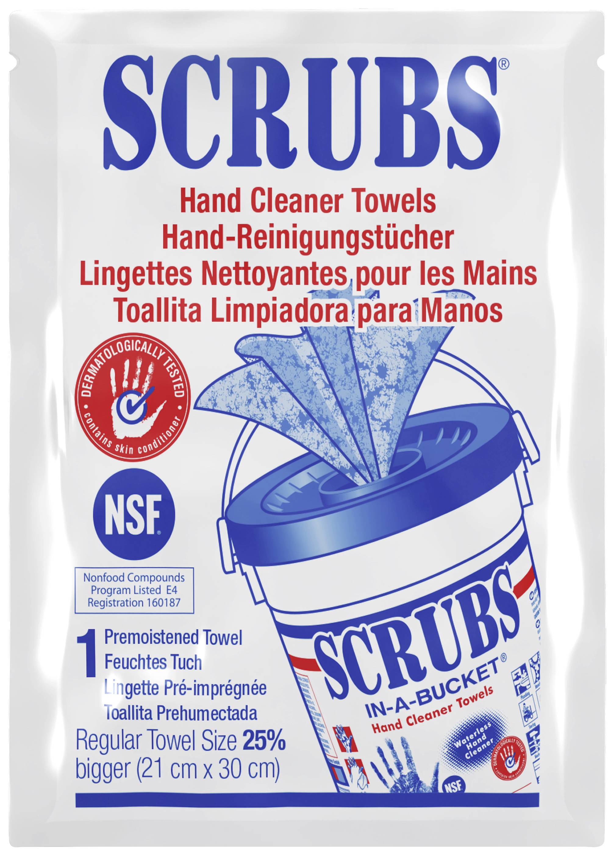 Scrubs In-a-Bucket DY42201 Hand wipes