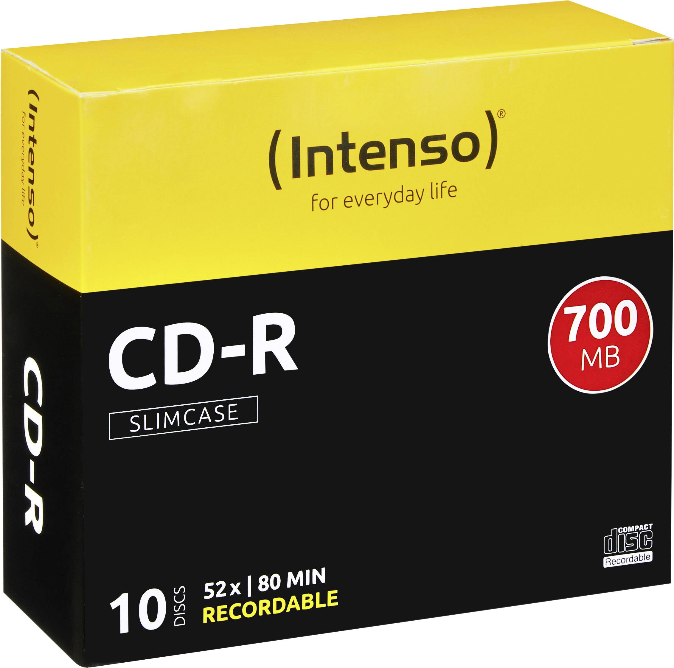 Intenso 1001622 Blank CD-R 80 700 MB 10 pc(s) Slim case