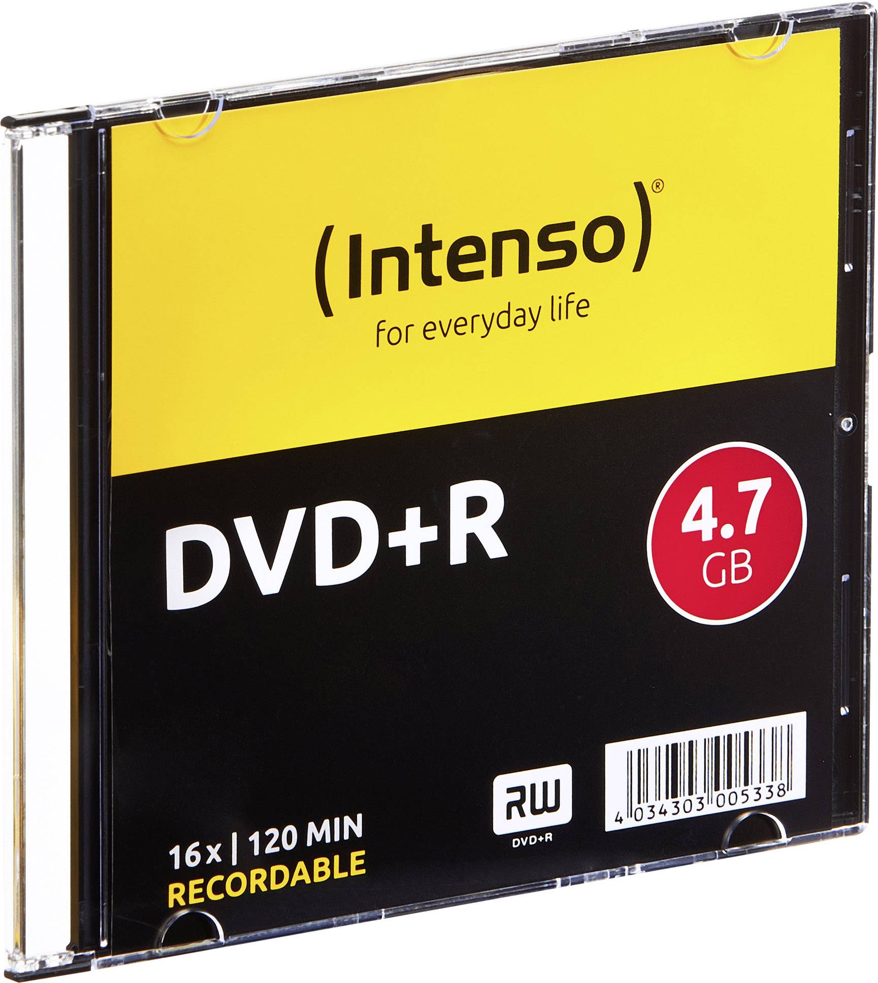 Intenso 4111652 Blank DVD+R 4.7 GB 10 pc(s) Slim case
