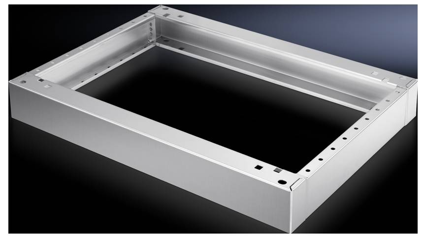Rectangular metal frame, space-efficient and robust. Suitable for industrial applications or as a fundamental component in machinery.