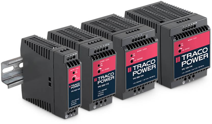 TracoPower TPC 055-112 Rail mounted PSU (DIN) 12 V DC 3.5 A 42 W No. of outputs:1 x Content 1 pc(s)