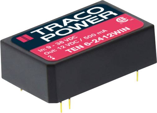 TracoPower TEN 6-4812WIN DC/DC converter (print) 48 V DC 12 V DC 500 mA 6 W No. of outputs: 1 x Content 1 pc(s)