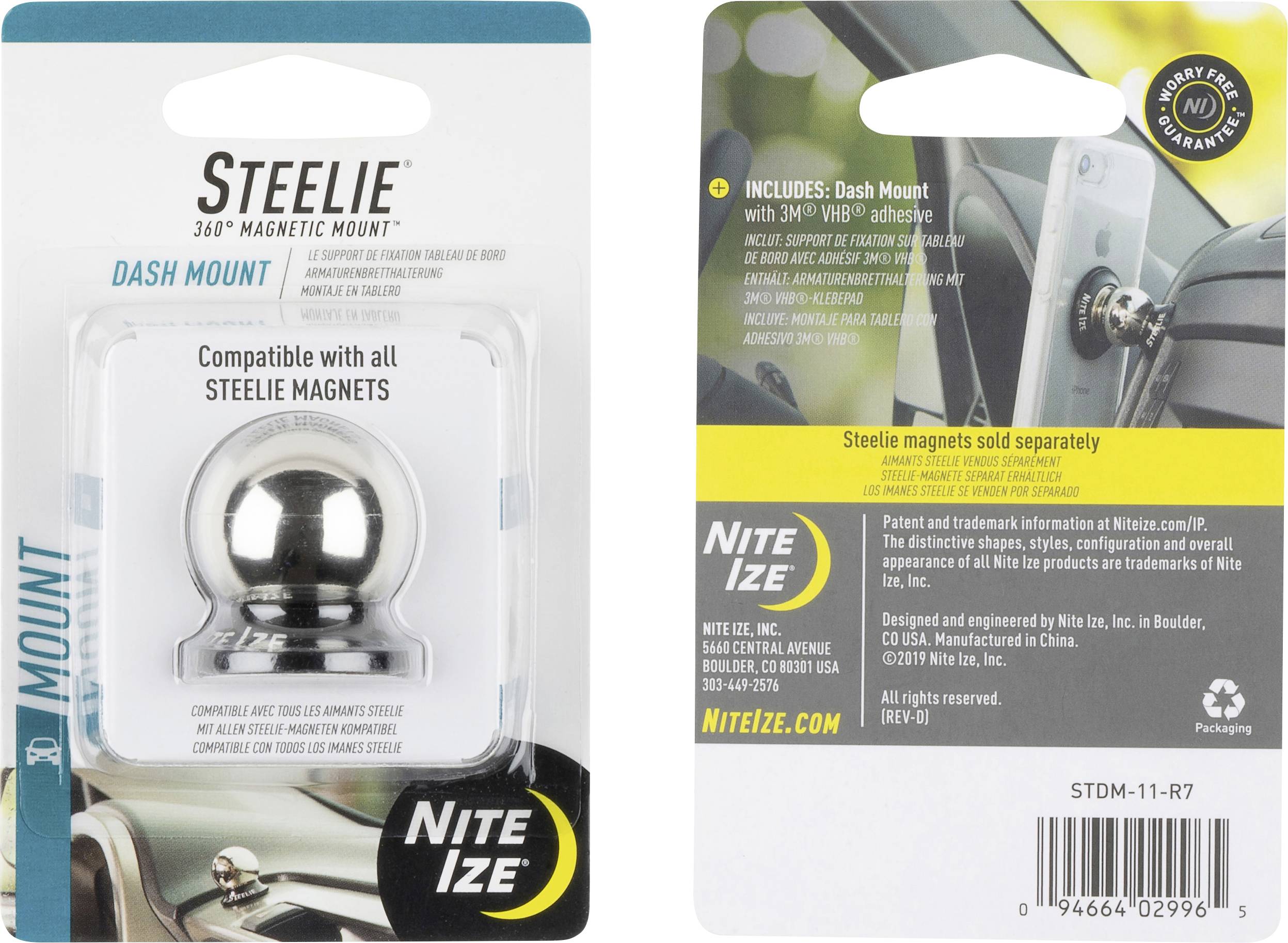 NITE Ize Steelie Kugelhalterung Car mobile phone holder Magnetic fastener