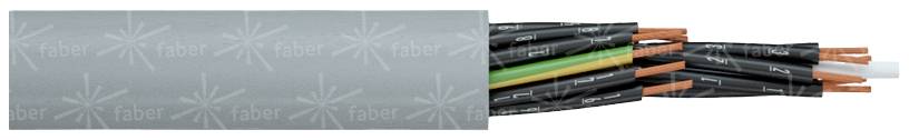 Faber Kabel H05VV5-F Control lead 5 G 1 mm² Grey 031511 Sold per metre
