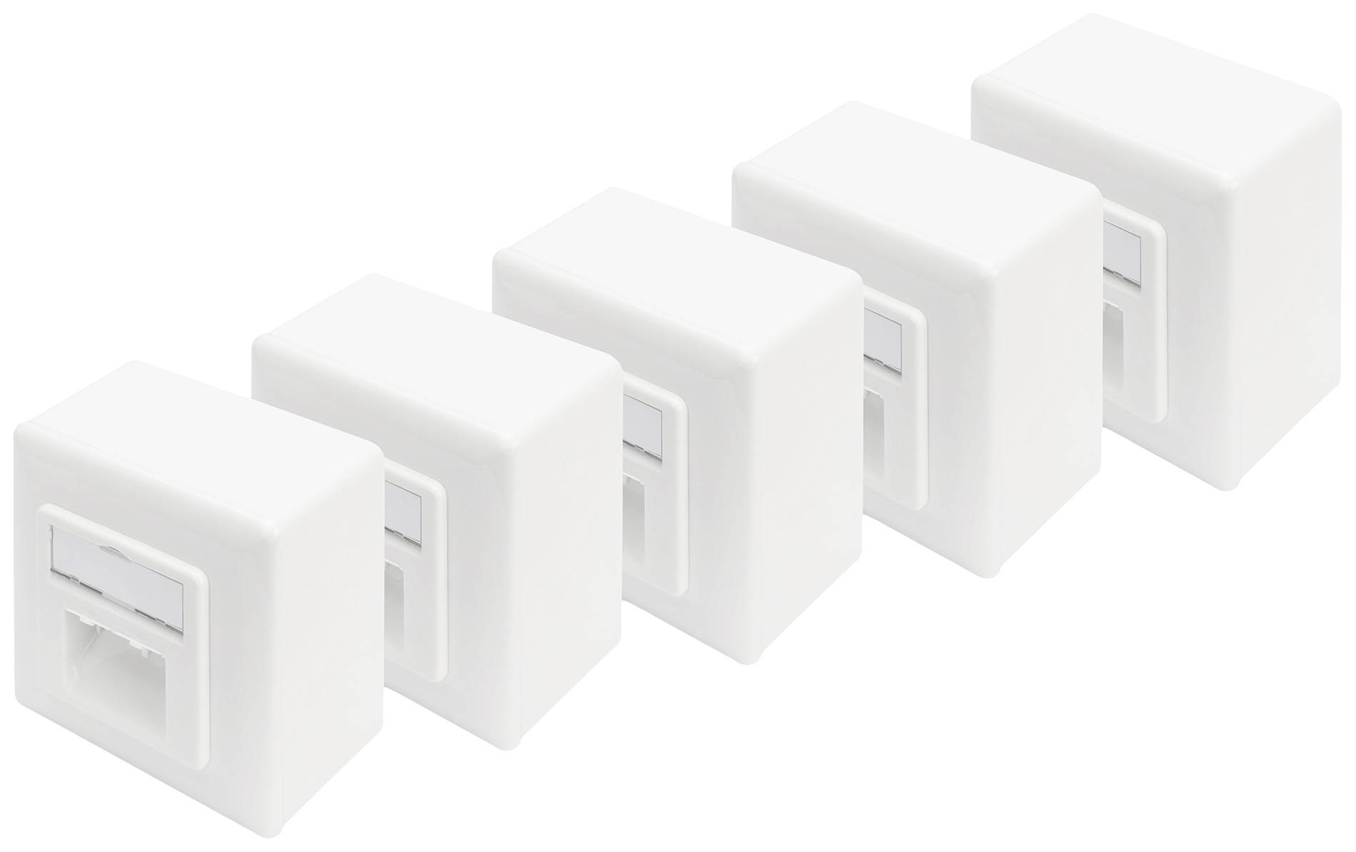 Digitus Network outlet Surface-mount CAT 6 2 ports Pure white