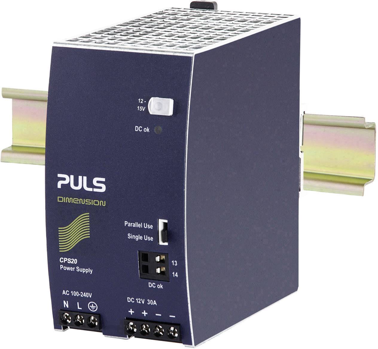 PULS CPS20.121 Rail mounted PSU (DIN) 12 V DC 30 A 450 W No. of outputs:1 x Content 1 pc(s)