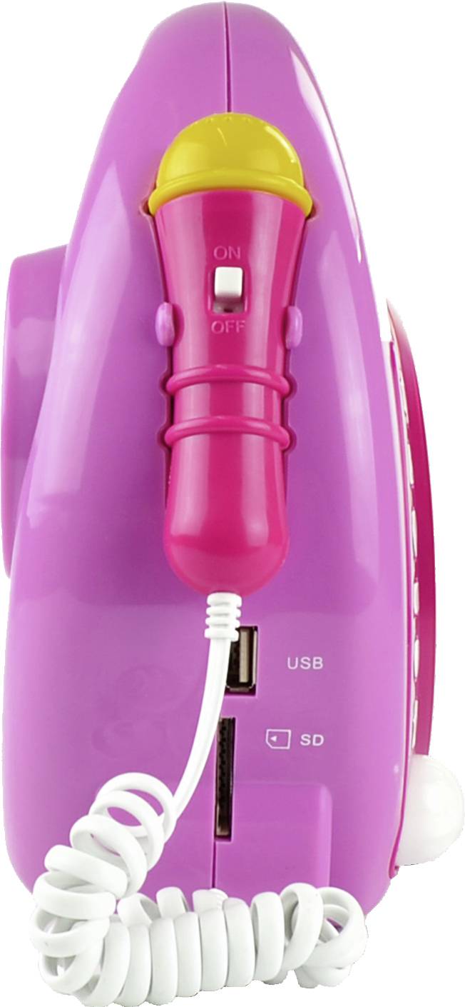 X4 Tech Bobby Joey Kids CD player CD, SD, USB Incl. microphone Pink