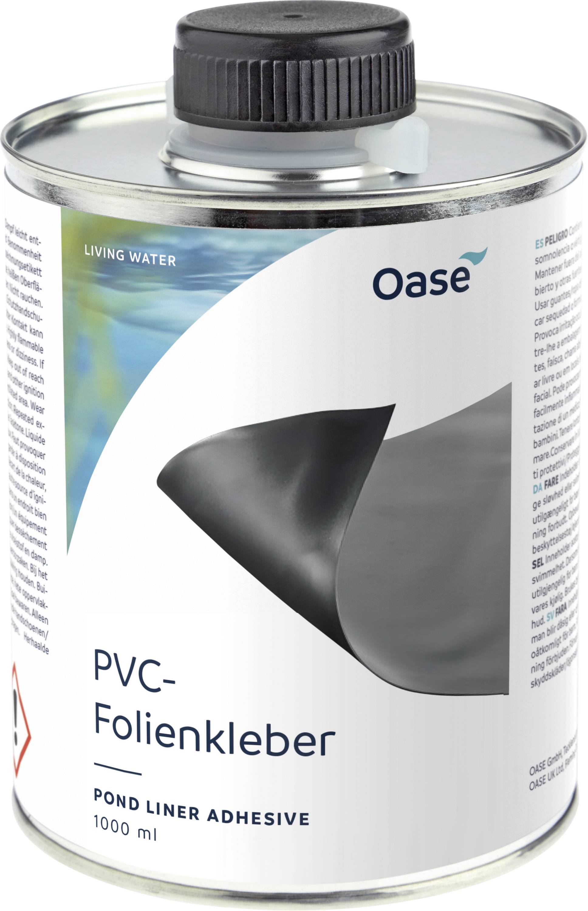 PVC pond liner adhesive by Oase, 1000 ml can. Used for bonding PVC pond liners.