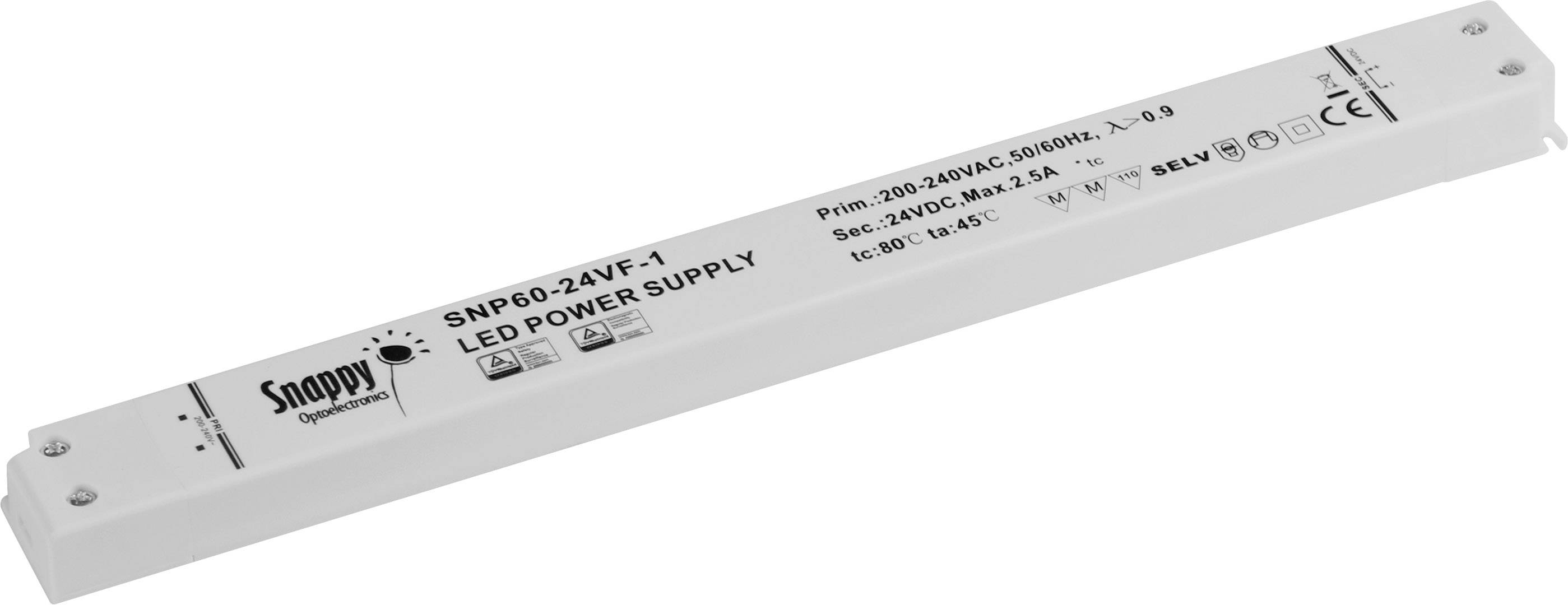 Dehner Elektronik LED 12V60W-MM-slim LED transformer Constant voltage 60 W 5 A 12 V DC 1 pc(s)