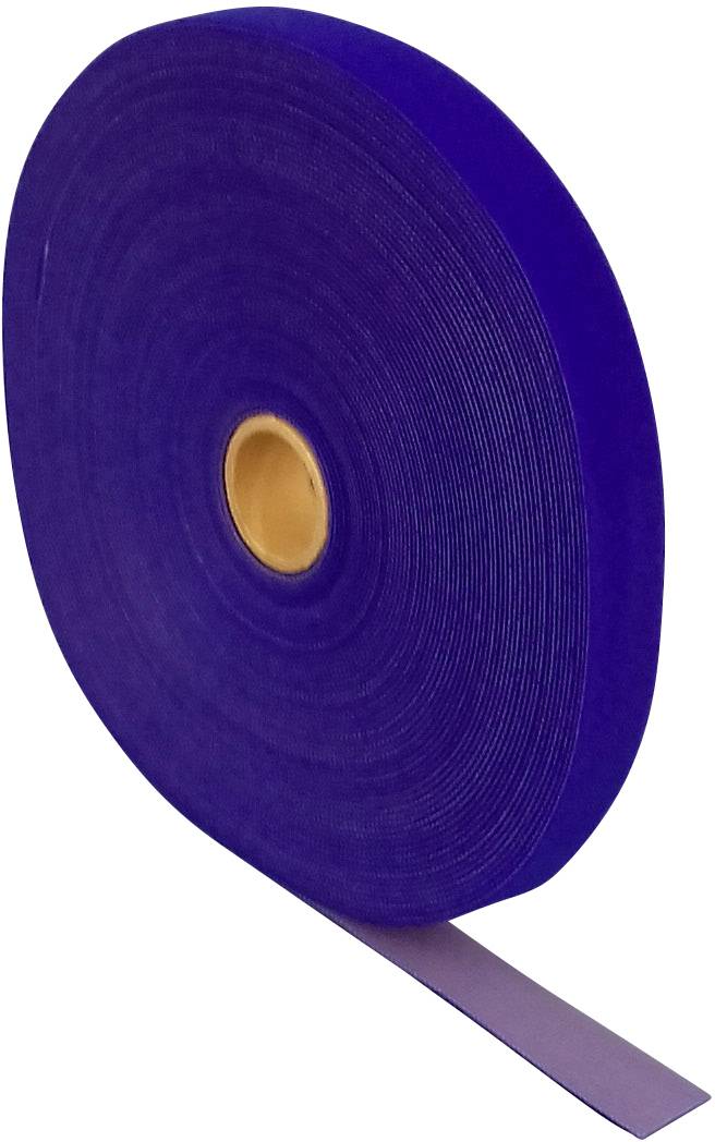 FASTECH® T0602004261125 Hook-and-loop tape for bundling Hook and loop pad (L x W) 25000 mm x 20 mm Blue 25 m